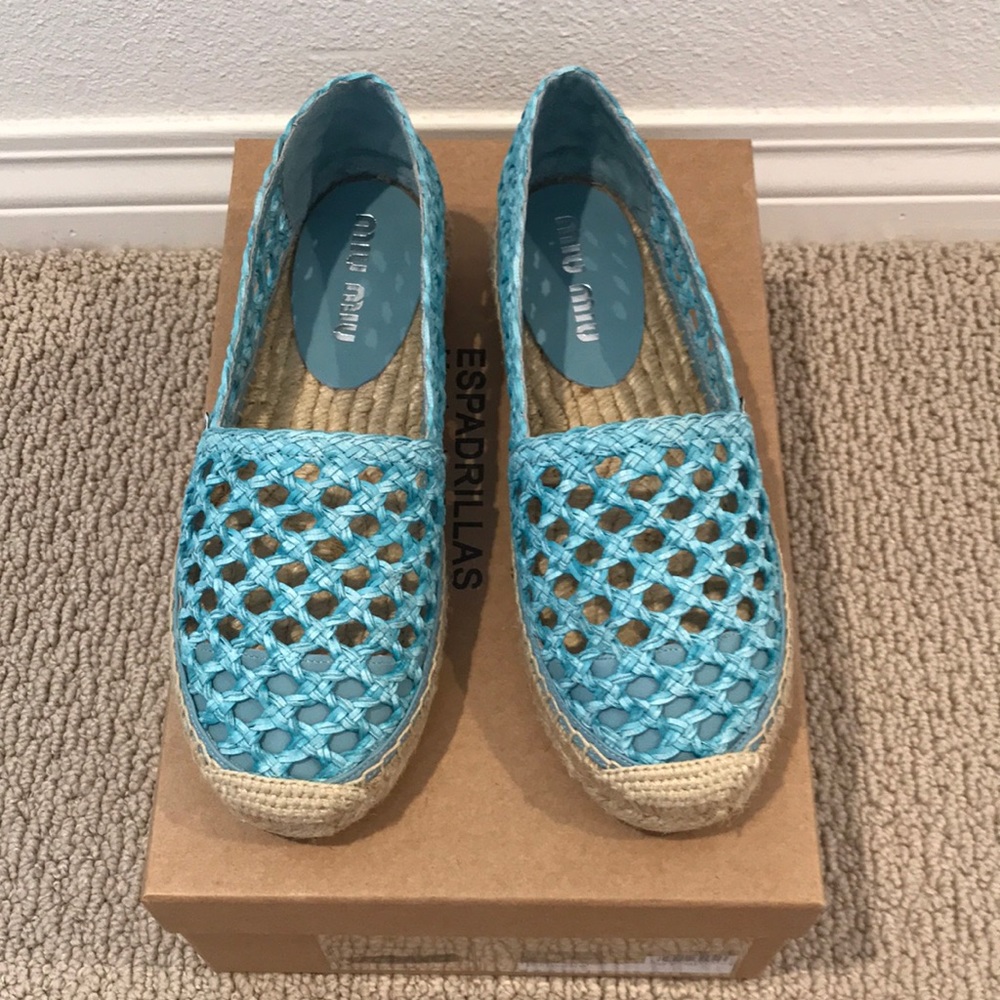 Brand new Miu Miu espadrilles in original box